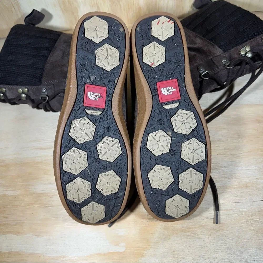 North Face Primaloft Brown Winter Boots Women’s Size 7.5 - Picture 7 of 8